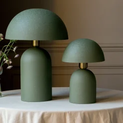 Graham & Green Green Textured Dome Table Lamps