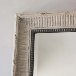 Graham & Green Grey Bevelled Wooden Mirror