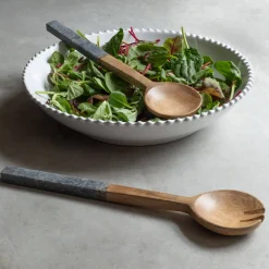 Graham & Green Grey Marble Salad Servers
