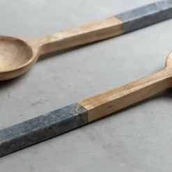 Graham & Green Grey Marble Salad Servers