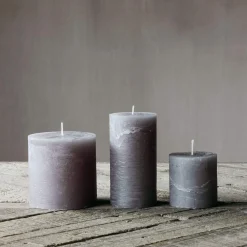 Graham & Green Grey Pillar Candles