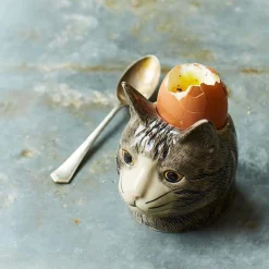 Graham & Green Grey Tabby Cat Egg Cup