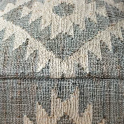 Graham & Green Haley Jute Kilim Pouffe