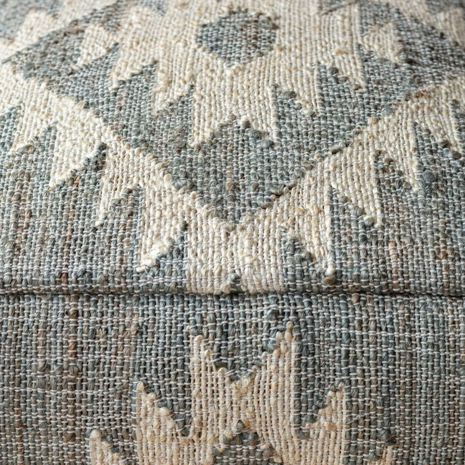 Graham & Green Haley Jute Kilim Pouffe