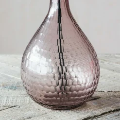 Graham & Green Hammered Pink Glass Table Lamp