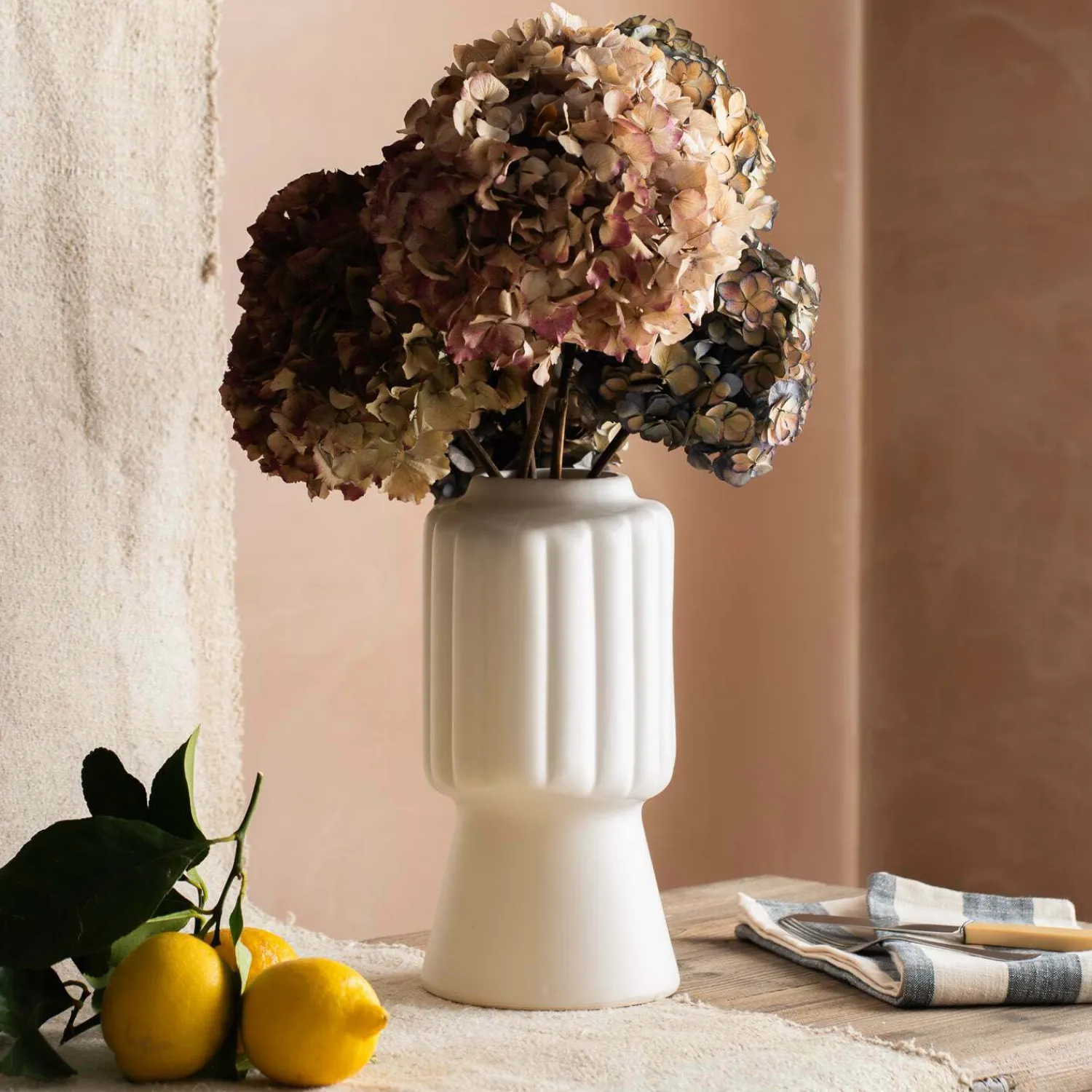 Graham & Green Harman White Ceramic Vase