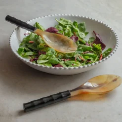 Graham & Green Horn and Resin Salad Servers
