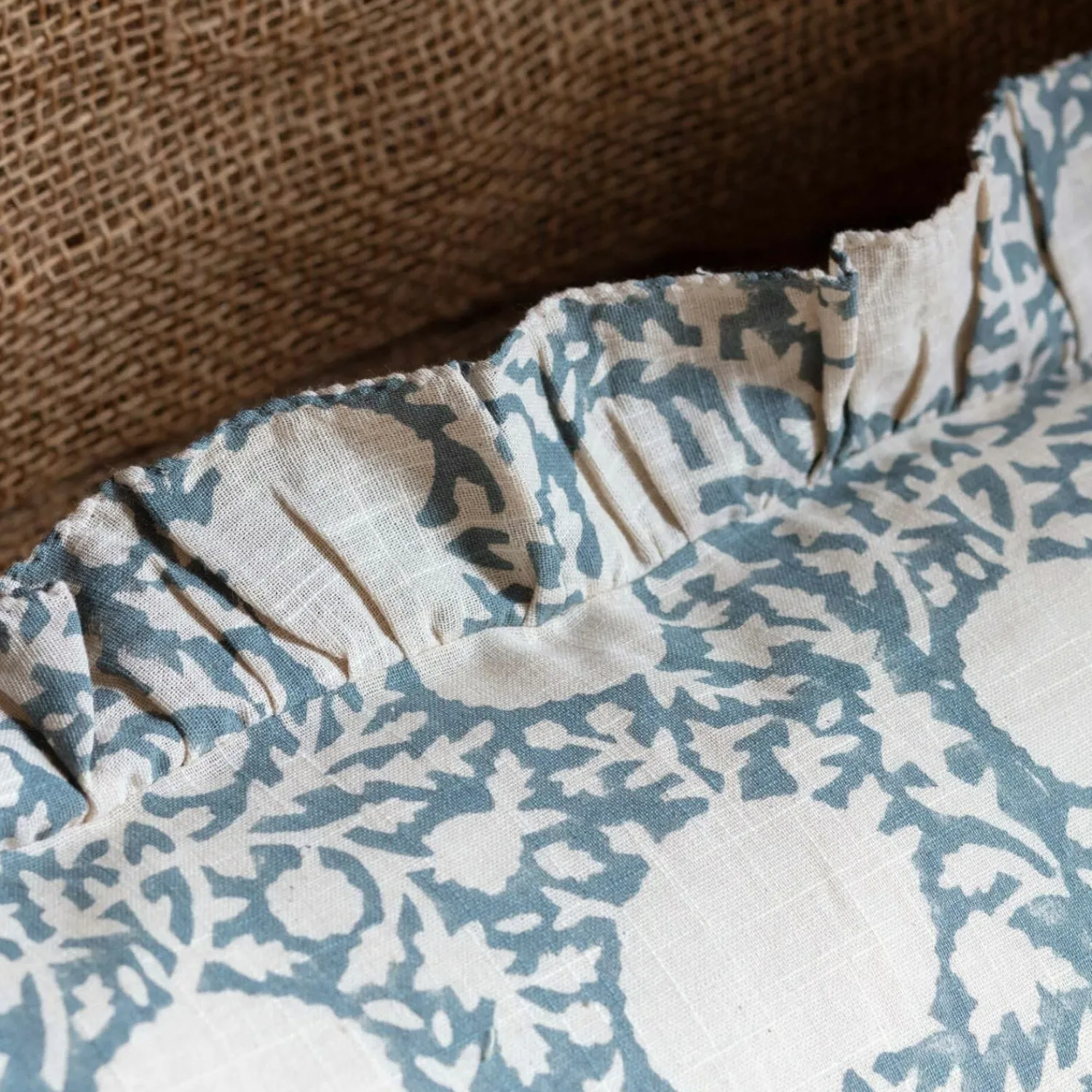 Graham & Green Indian Hand Block Printed Square Floral Cushions