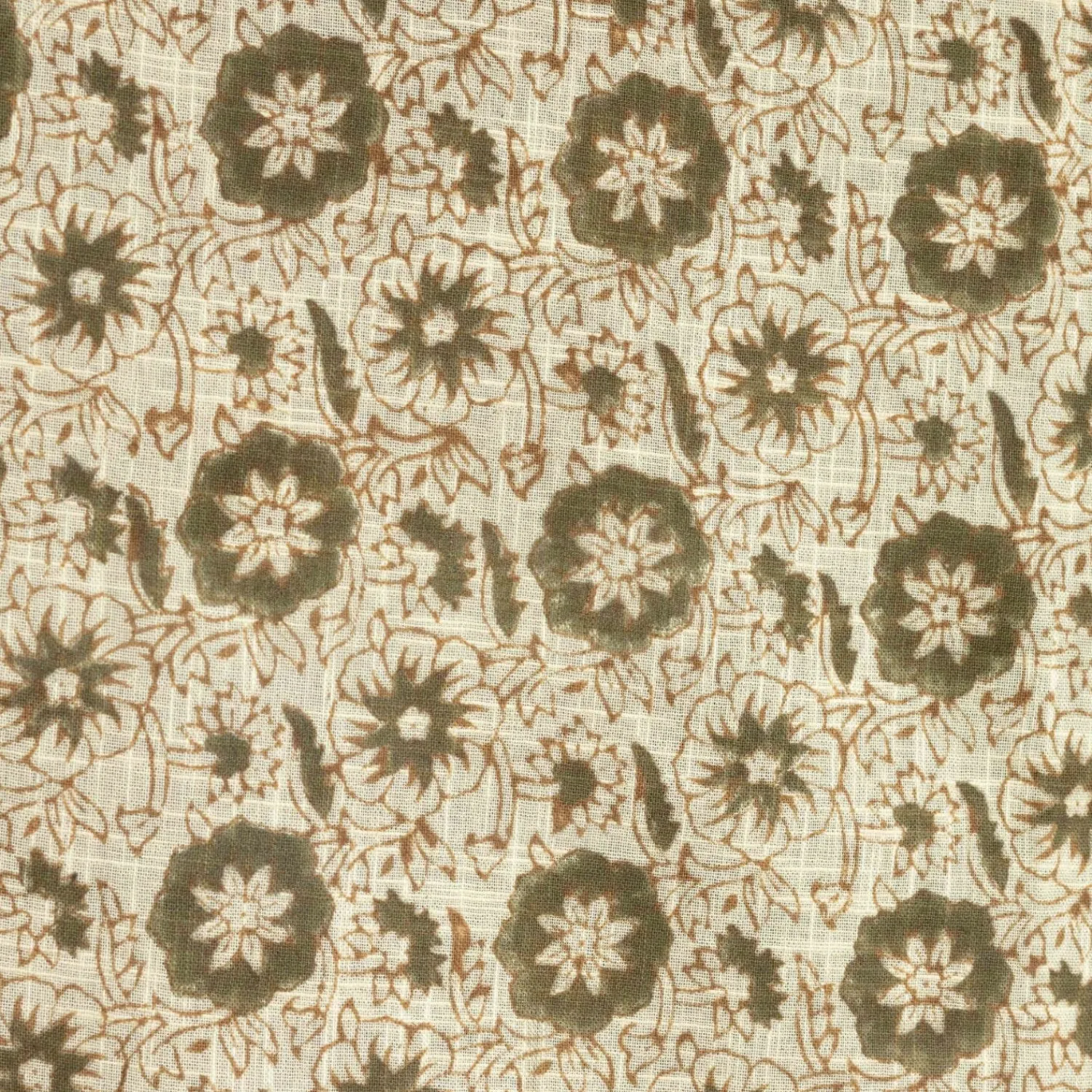 Graham & Green Indian Hand Block Printed Square Floral Cushions