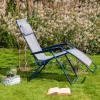 Graham & Green Indigo Blue Reclining Garden Chair