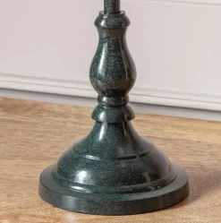 Graham & Green Iris Table Lamp with Blue Scalloped Shade