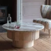 Graham & Green Isla Low Round Marble Coffee Table