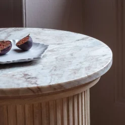 Graham & Green Isla Round Marble Side Table