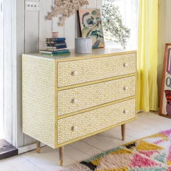 Graham & Green Jaipur Bone Inlay Chest of Drawers