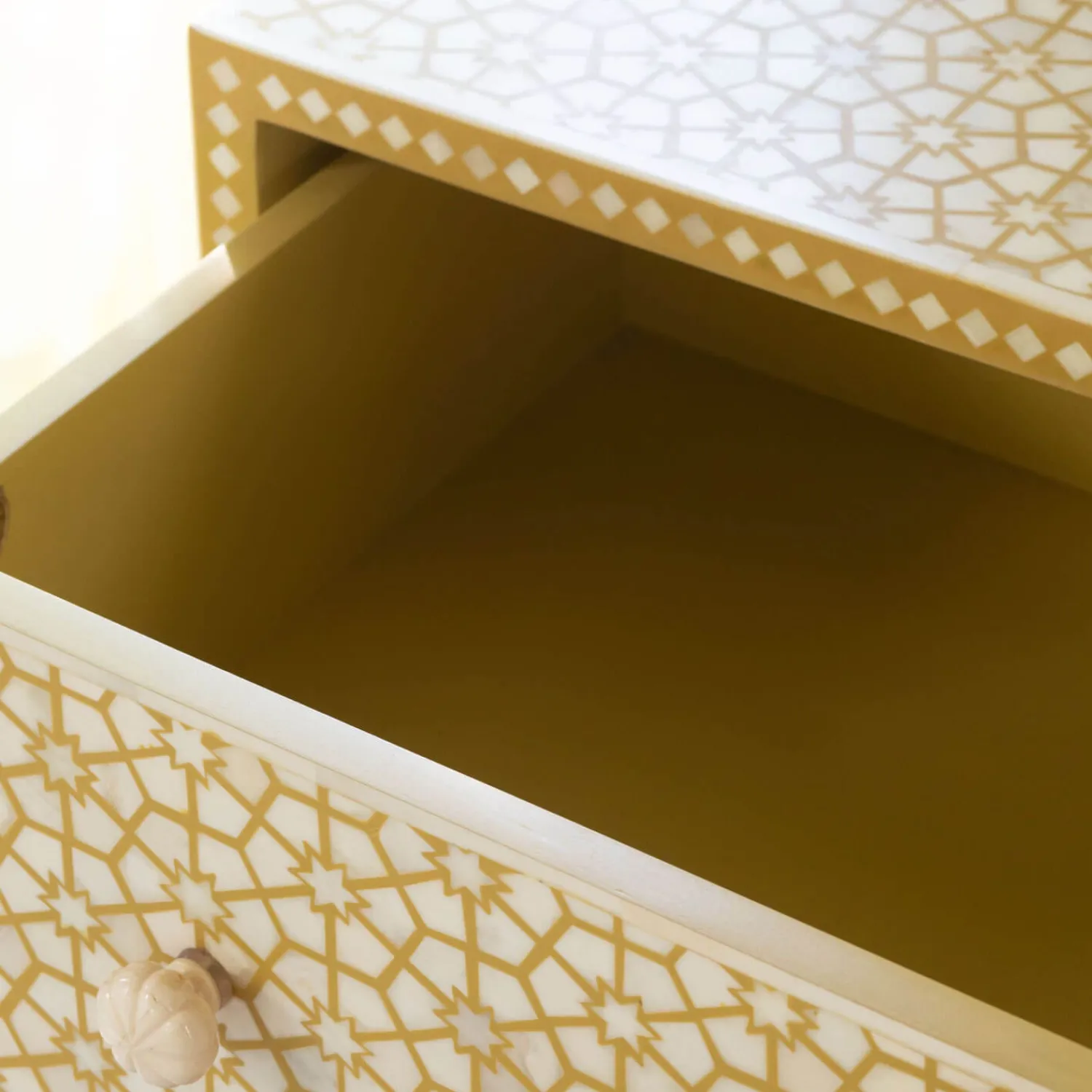 Graham & Green Jaipur Bone Inlay Chest of Drawers