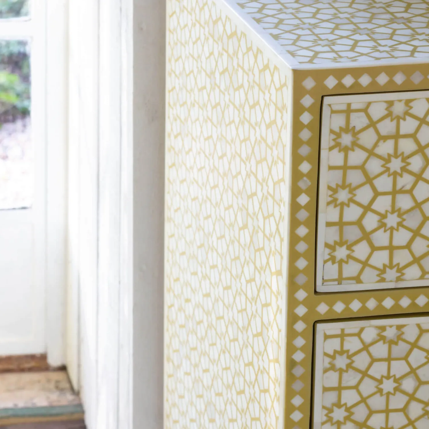 Graham & Green Jaipur Bone Inlay Chest of Drawers