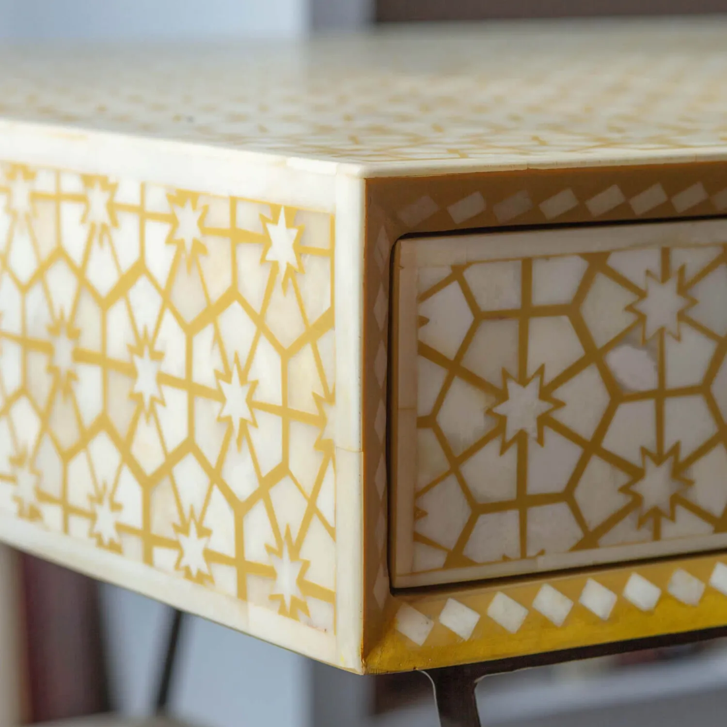 Graham & Green Jaipur Bone Inlay Desk