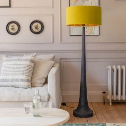 Graham & Green Jax Black Wood Floor Lamp