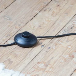 Graham & Green Jax Black Wood Floor Lamp