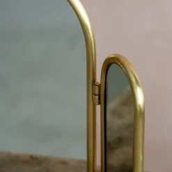 Graham & Green Jules Antique Gold Triple Table Top Mirror