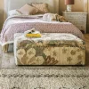 Graham & Green June Jute Floral Ottoman