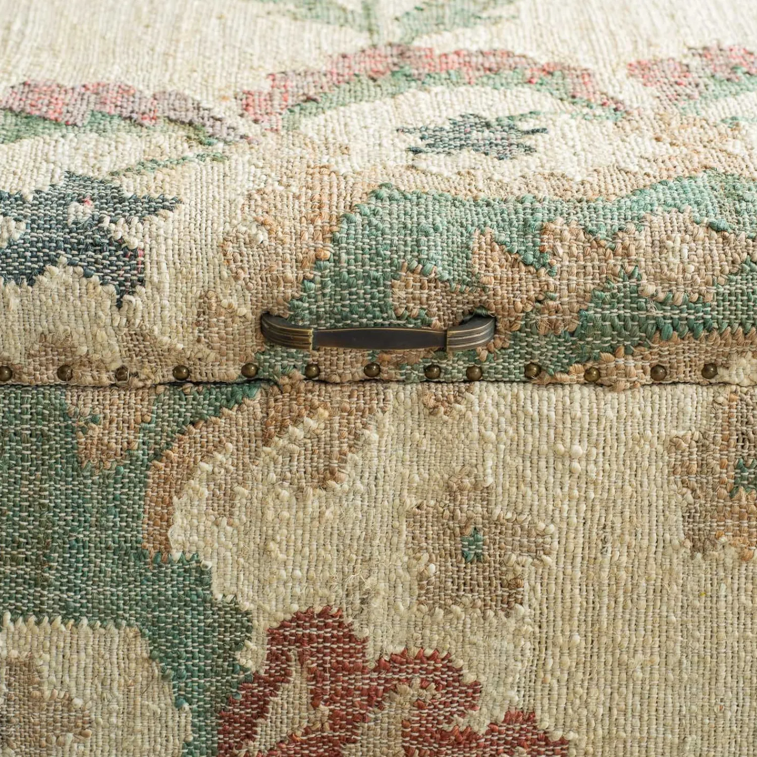 Graham & Green June Jute Floral Ottoman