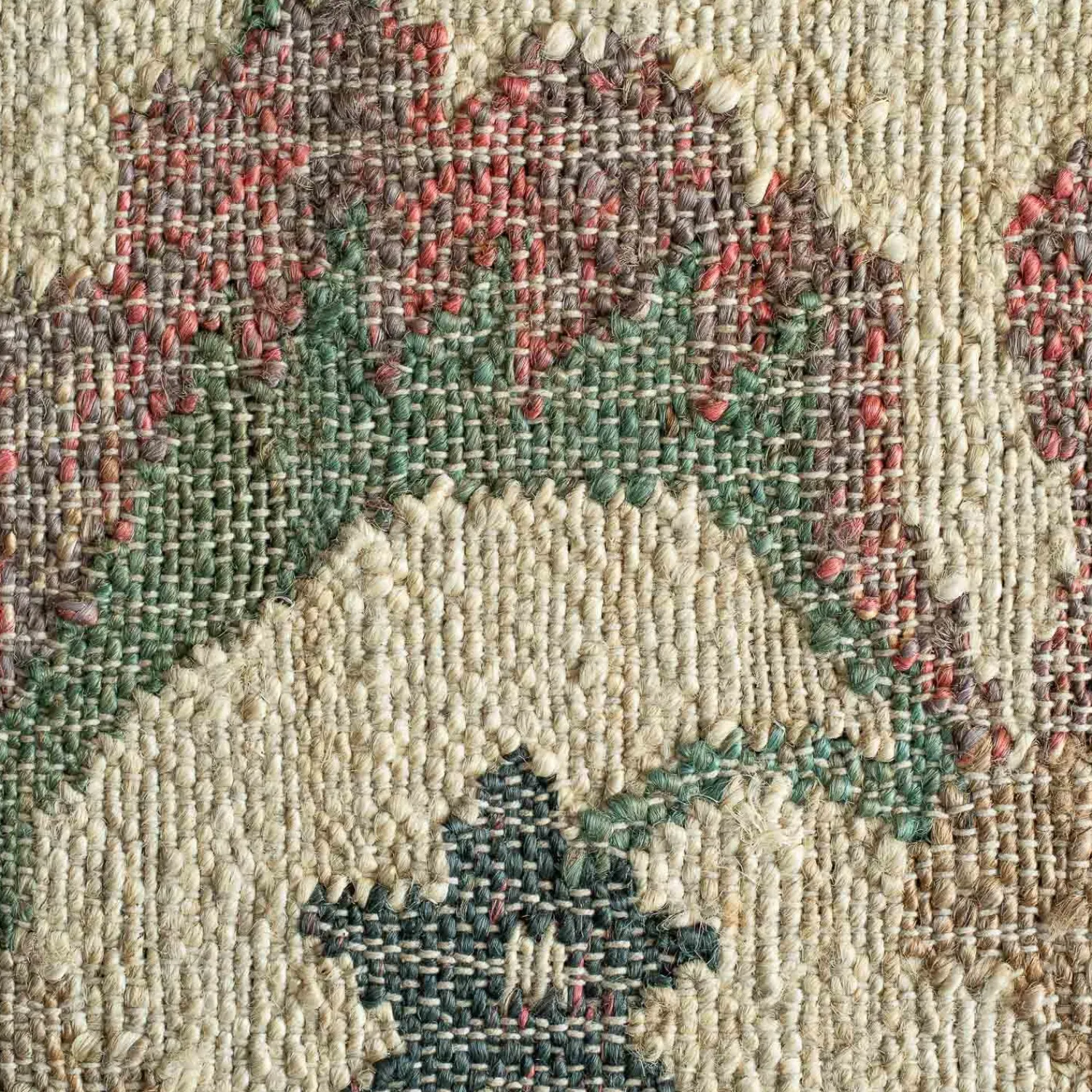 Graham & Green June Jute Floral Ottoman