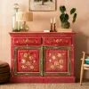 Graham & Green Junli Red Painted Cabinet