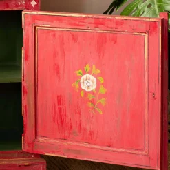Graham & Green Junli Red Painted Cabinet