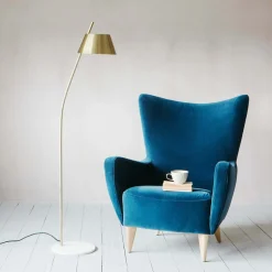 Graham & Green Kari Brass Floor Lamp
