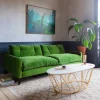Graham & Green Kasper Grass Green Velvet Sofa