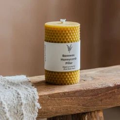 Graham & Green Large Beeswax Pillar Candle