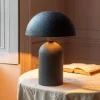 Graham & Green Large Black Textured Dome Table Lamp