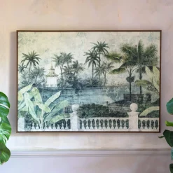 Graham & Green Large Framed Jungle Village Print