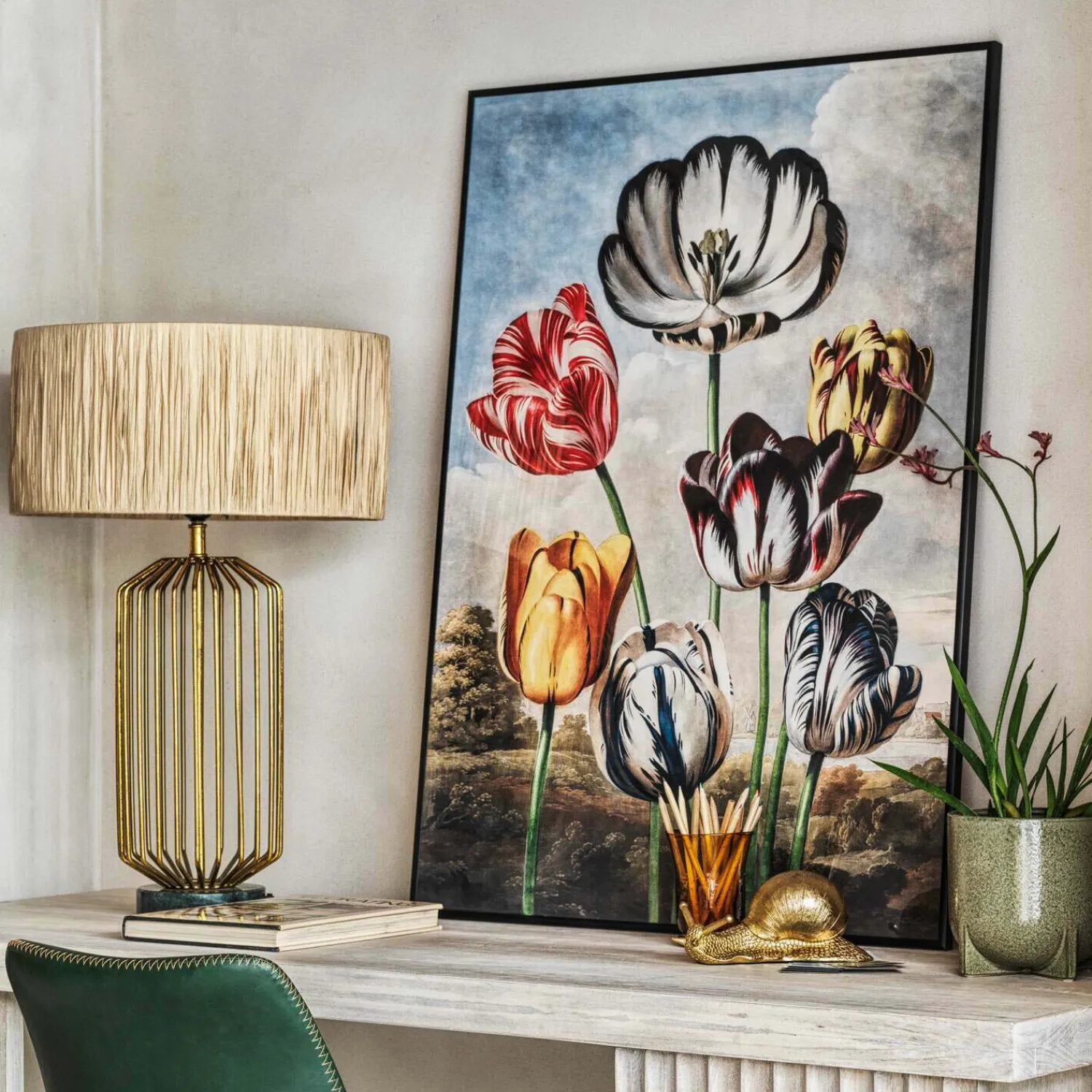 Graham & Green Large Framed Tulips Print