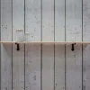 Graham & Green Large Oak Shelf With Iron Bracket