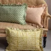 Graham & Green Large Rectangular Floral Block Printed Cushions