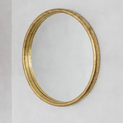 Graham & Green Large Round Gold Foil Mirror