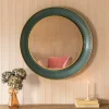 Graham & Green Large Round Teal Mirror