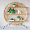 Graham & Green Large Wren Round Wicker Shelving Unit