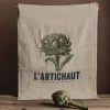 Graham & Green L'artichaut Linen Tea Towel