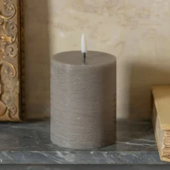 Graham & Green LED Pillar Candle Sandstone