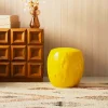 Graham & Green Lemon Yellow Ceramic Stool