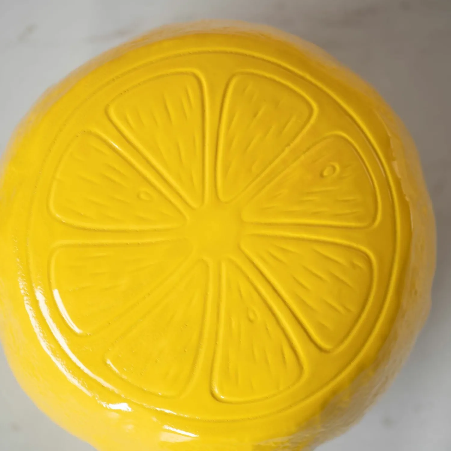 Graham & Green Lemon Yellow Ceramic Stool