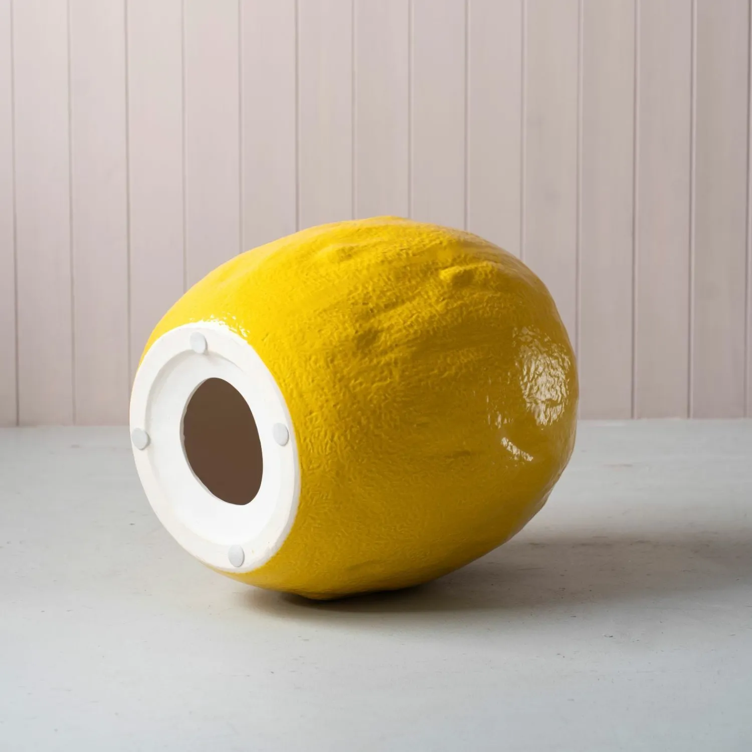 Graham & Green Lemon Yellow Ceramic Stool