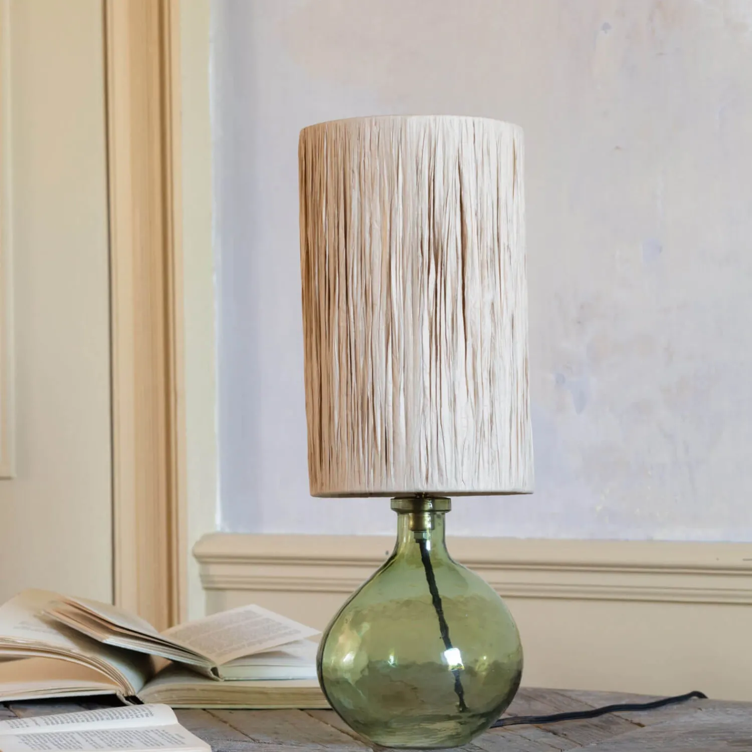 Graham & Green Lennox Light Green Table Lamp with Shade