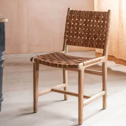 Graham & Green Leon Woven Leather Chair