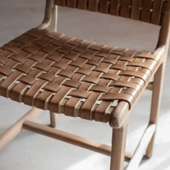 Graham & Green Leon Woven Leather Chair