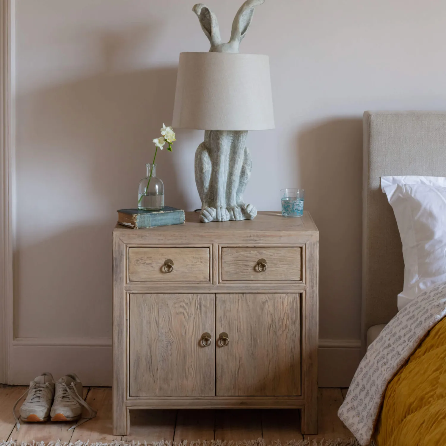 Graham & Green Leshan Natural Bedside Table