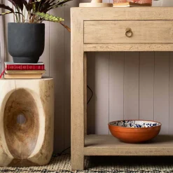 Graham & Green Leshan Natural Three Drawer Sideboard